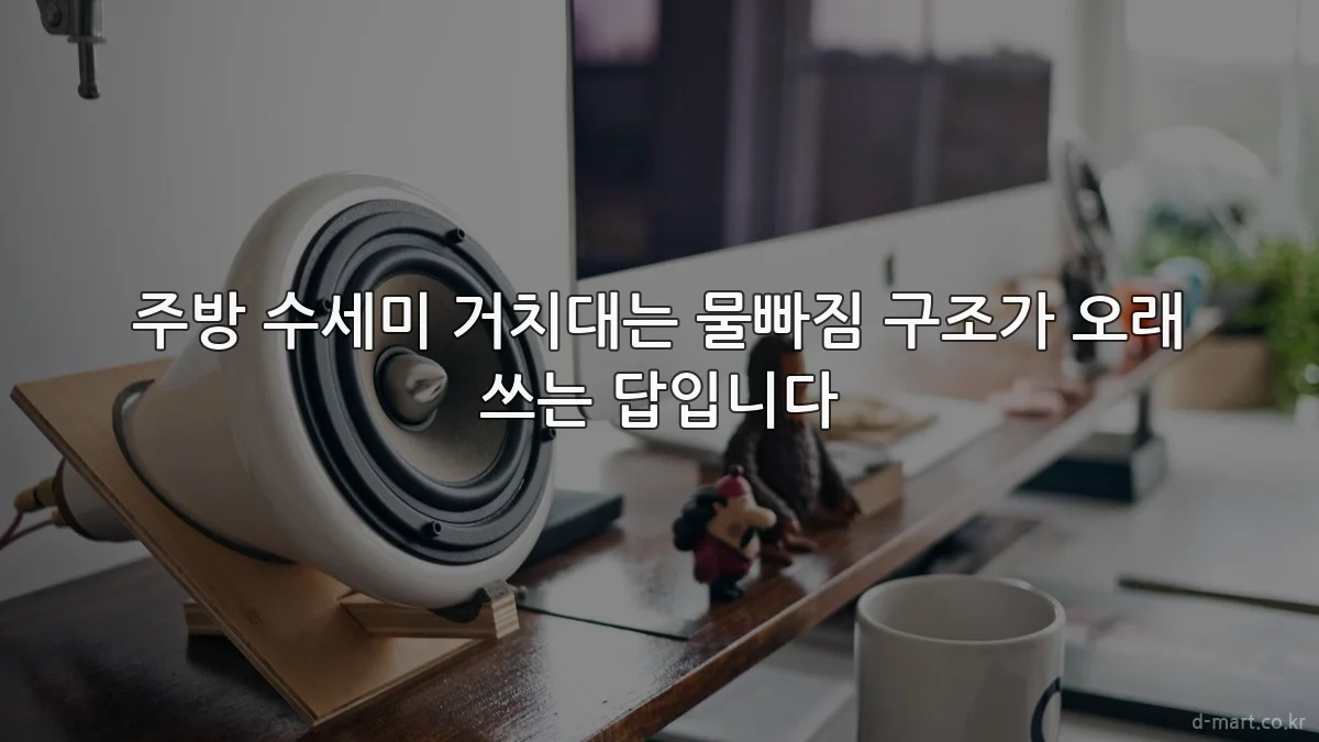 주방 수세미 거치대는 물빠짐 구조가 오래 쓰는 답입니다