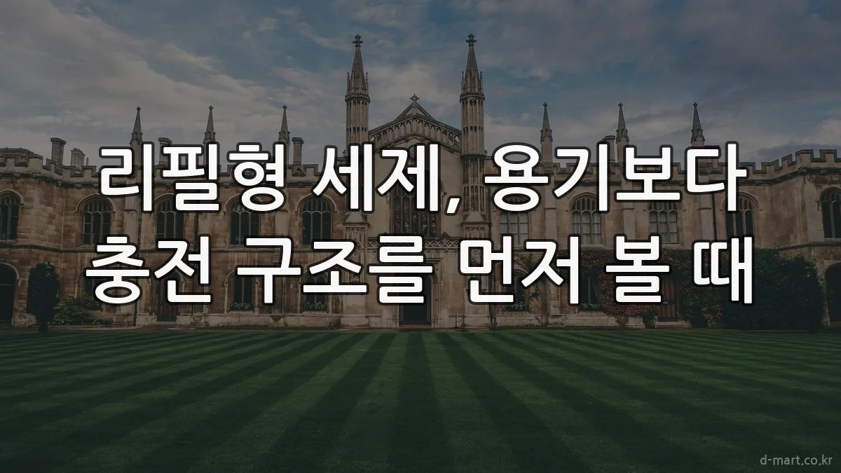 리필형 세제, 용기보다 충전 구조를 먼저 볼 때