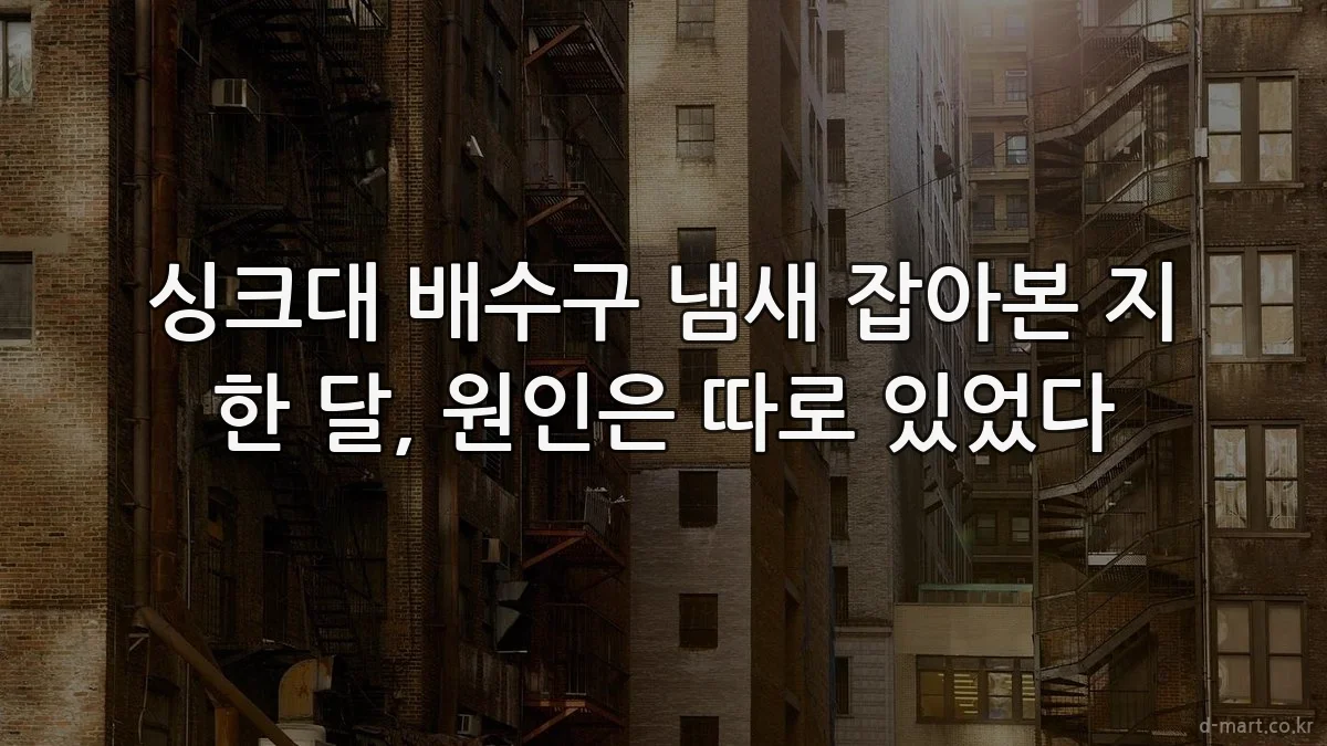 싱크대 배수구 냄새 잡아본 지 한 달, 원인은 따로 있었다