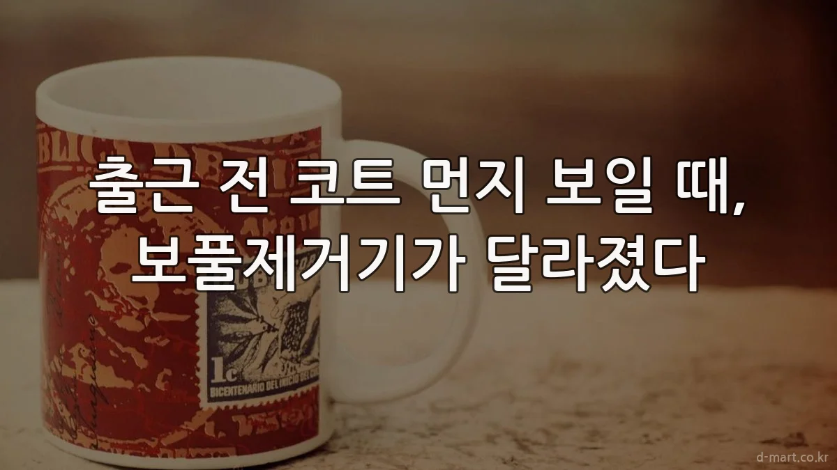 출근 전 코트 먼지 보일 때, 보풀제거기가 달라졌다