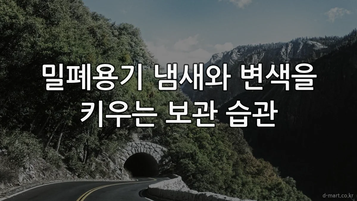 밀폐용기 냄새와 변색을 키우는 보관 습관