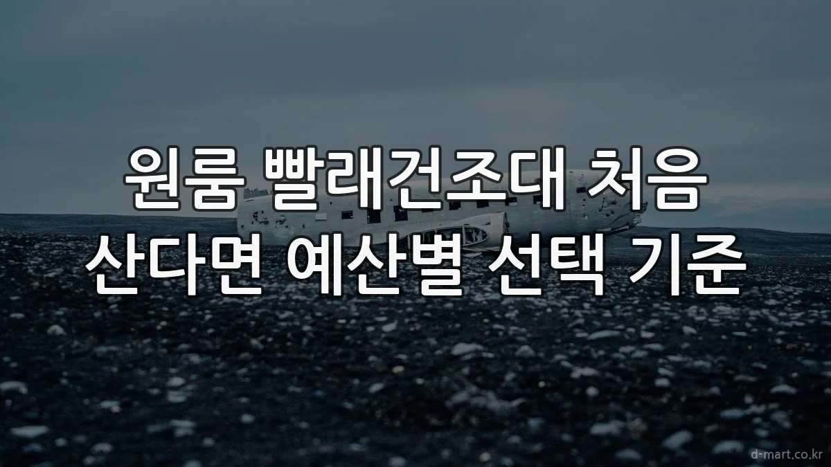 원룸 빨래건조대 처음 산다면 예산별 선택 기준