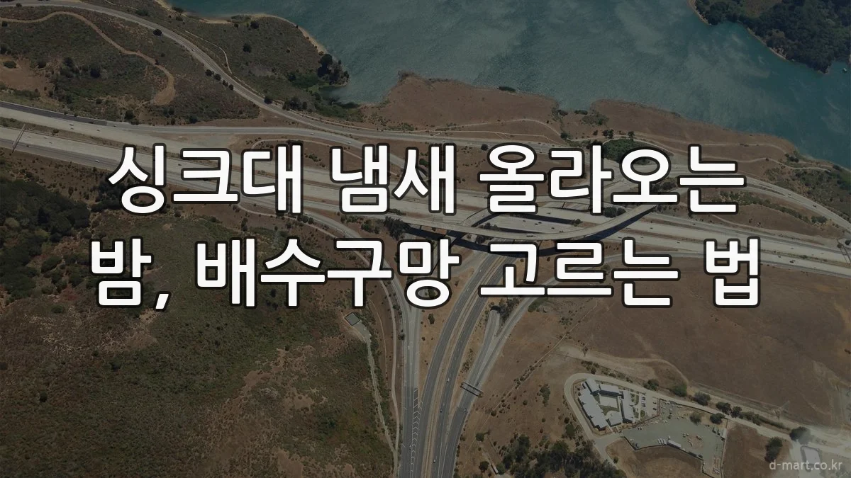싱크대 냄새 올라오는 밤, 배수구망 고르는 법