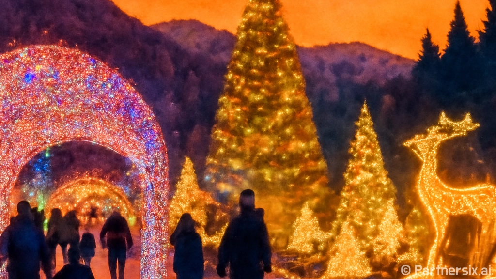 앞산 겨울정원, 빛으로 물든 연말 풍경