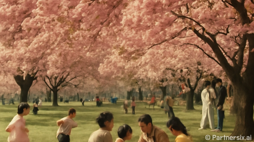 겹벚꽃 만개한 화원…