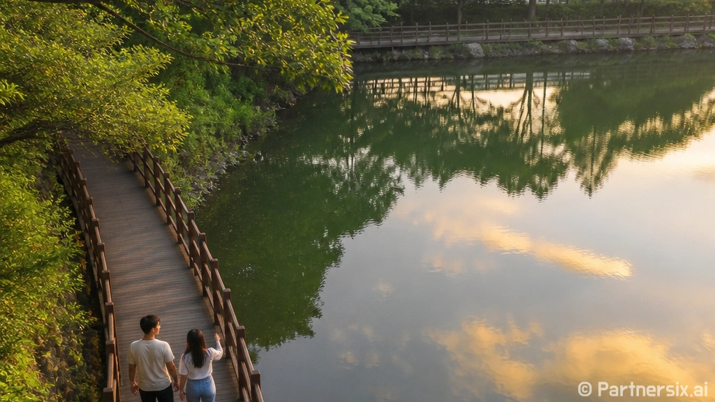군위 창평지 생태공원, 1.8km 수변길 산책 명소