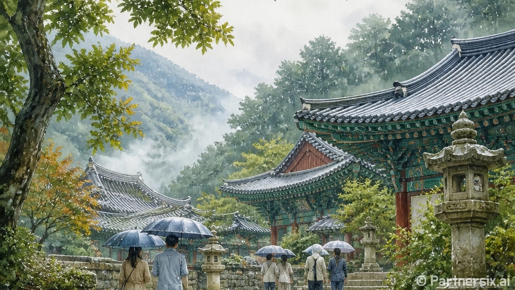 비 내리는 팔공산 동화사 산책기