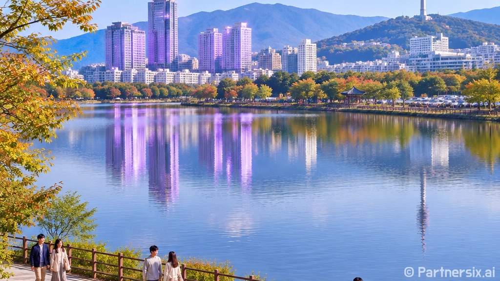 수성못 밤 산책, …