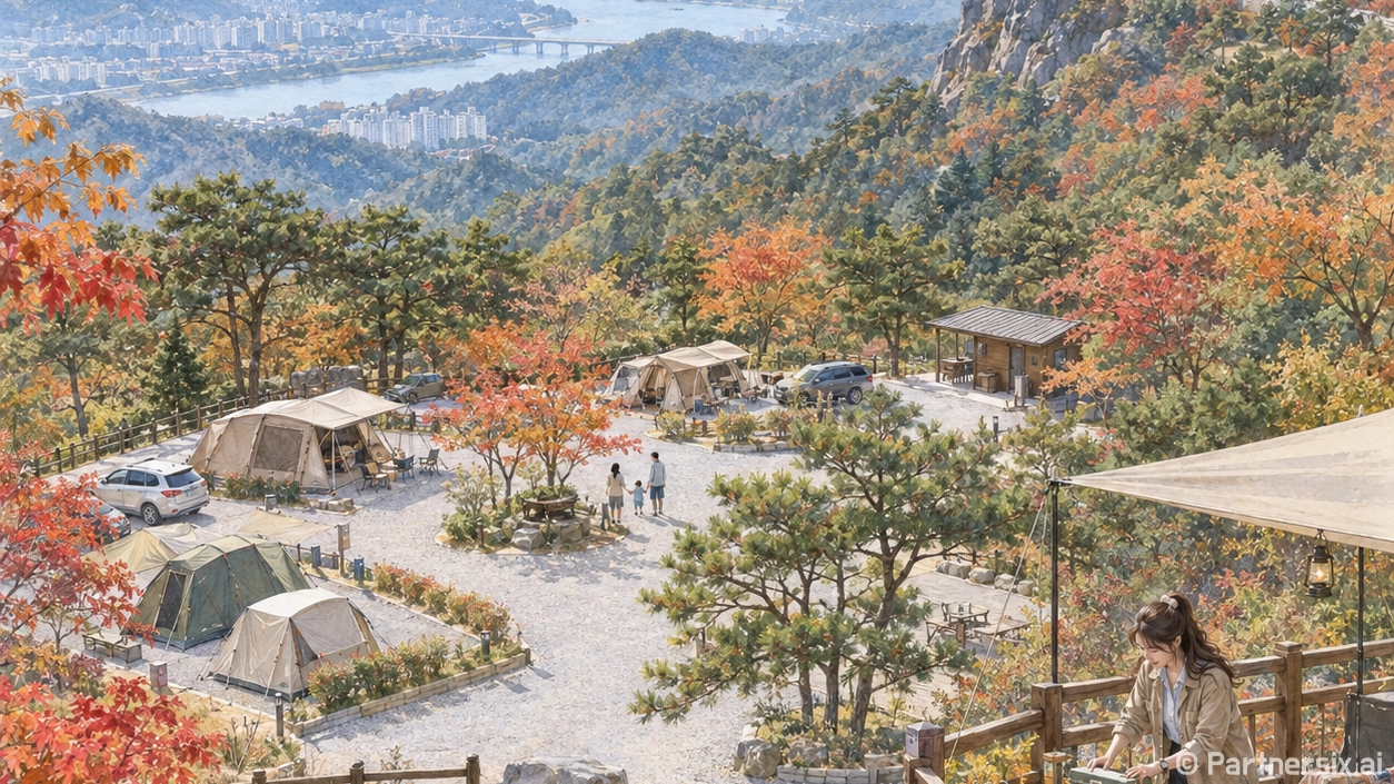 도심 20분 숲속 캠핑