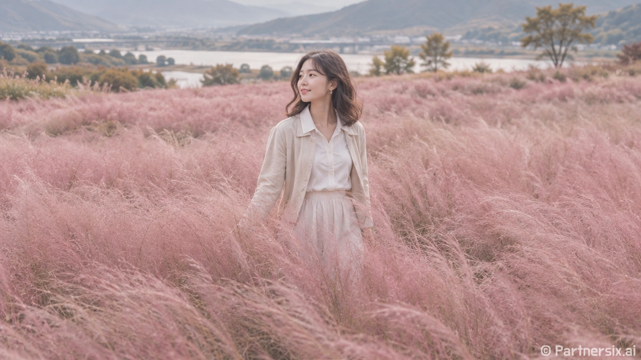 논공꽃단지 분홍 절정