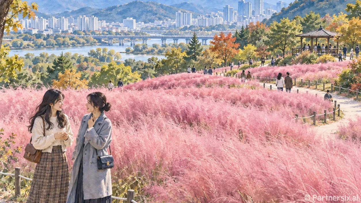 분홍빛 물결 신서중앙공원
