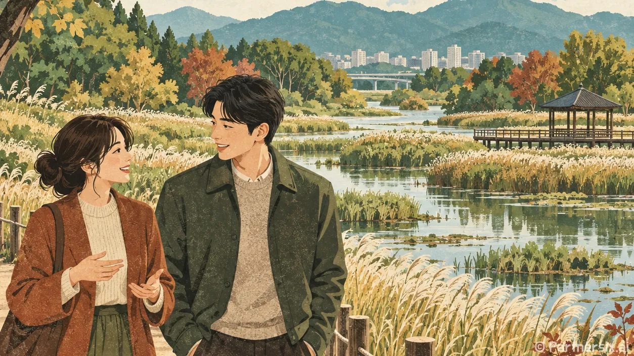 핑크빛 물드는 세천늪
