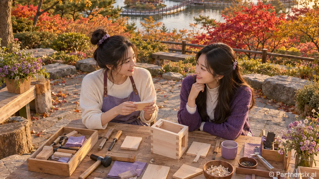 나무로 채운 가족의…