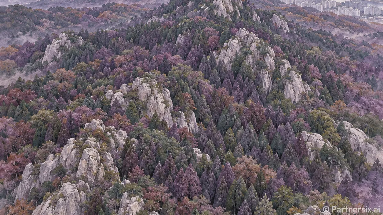 절벽에 뿌리내린 천년 숲