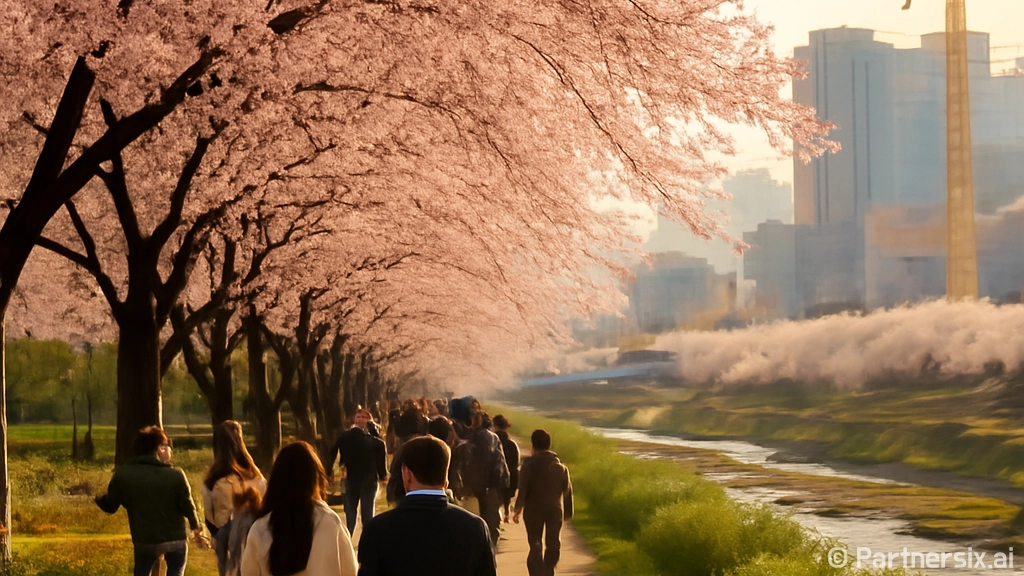 대전 유등천 벚꽃길…