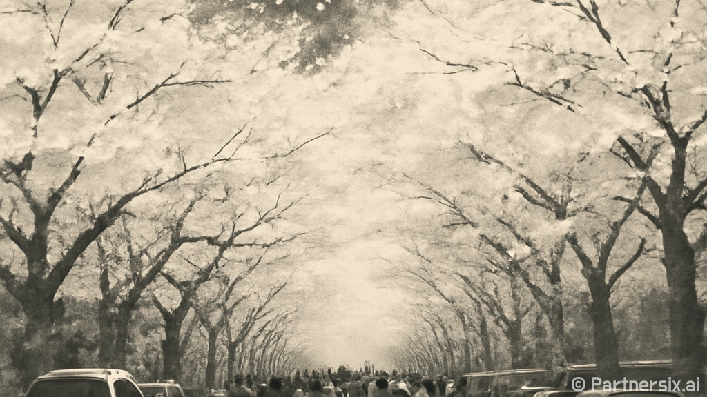 대청호 벚꽃길, 봄…