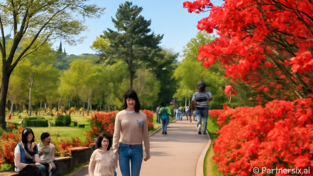 도심 속 봄꽃과 운…