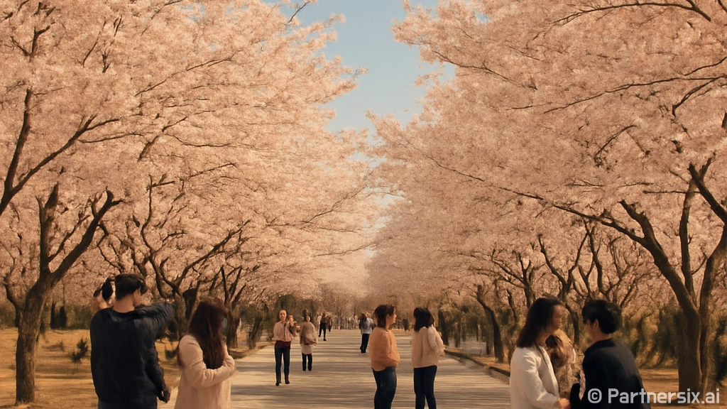대전 충남대 벚꽃길…
