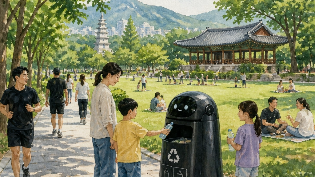 AI 재활용 로봇으로 깨끗해진 은구비역사공원