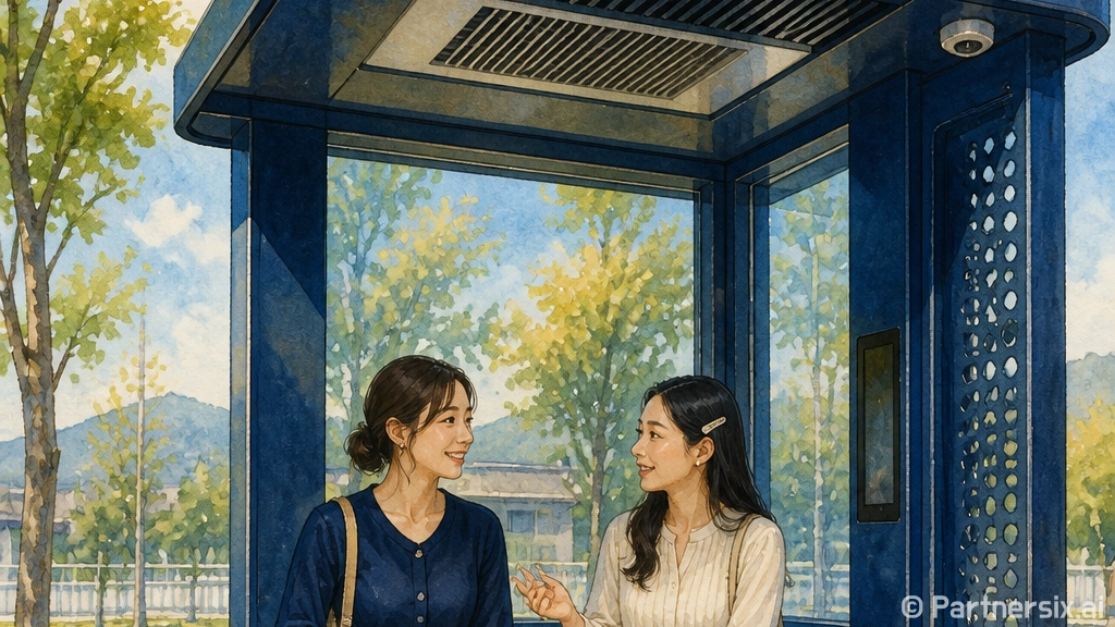 유성구 스마트 버스 승강장, 무더위 속 쉼터 역할 톡톡