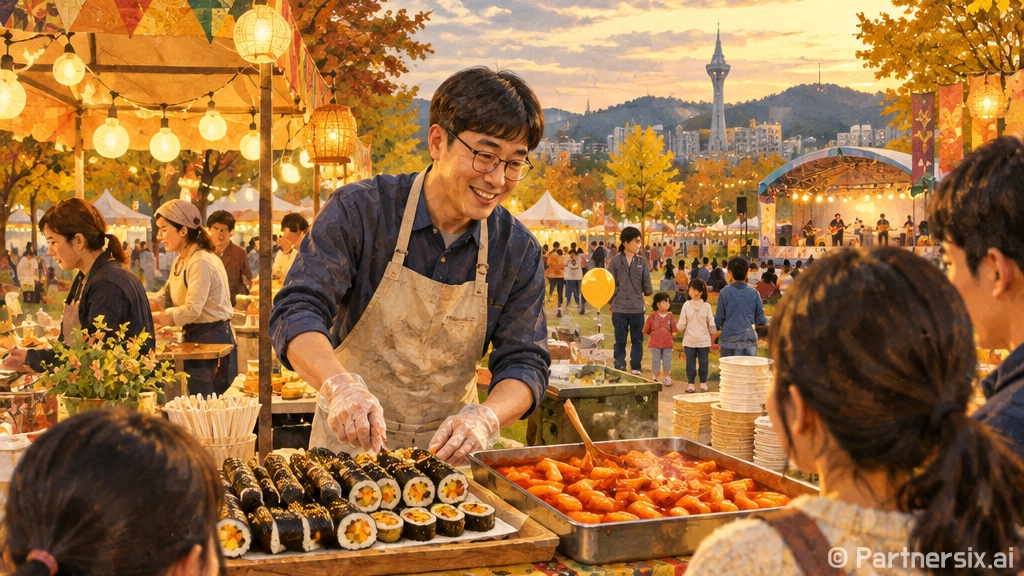 유림공원 가을밤 온이사랑 축제 현장