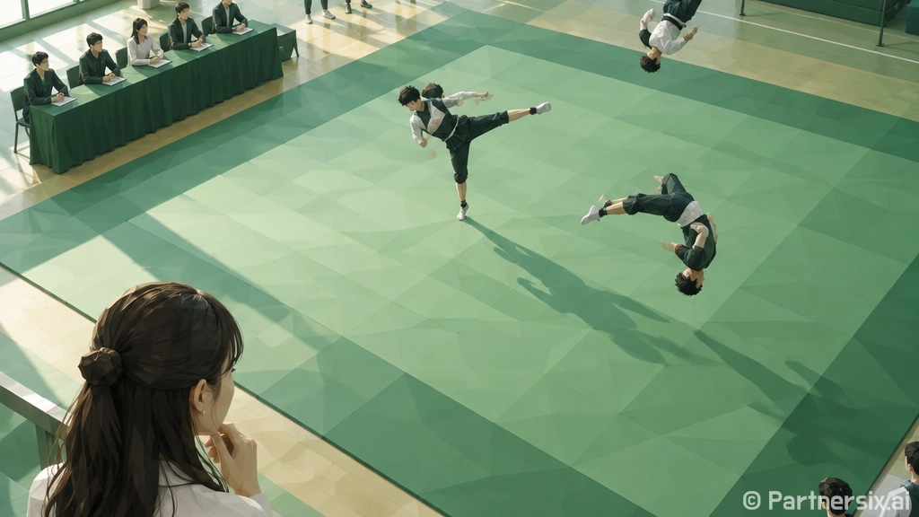 화려한 공중 기술, 마샬아츠 트릭킹 대회 현장