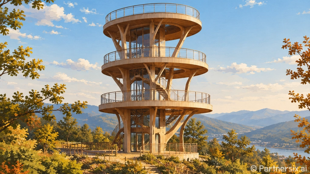 푸른 가을하늘 아래 대전 보문산 큰나무전망대