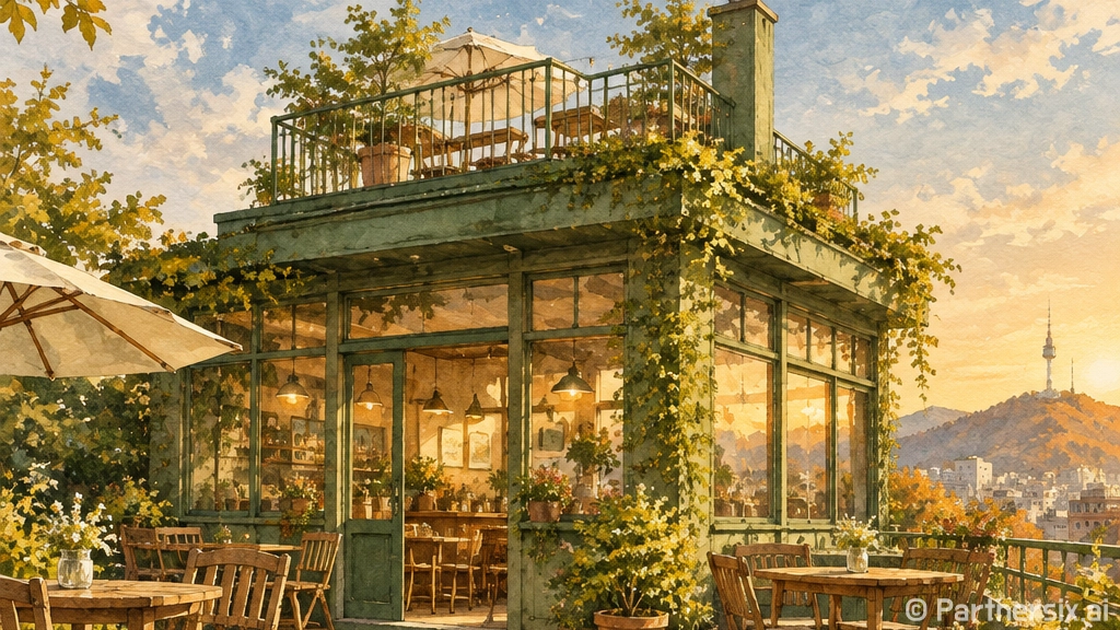 테미오래 커피집, 전시 감상 후 여유 공간 제공
