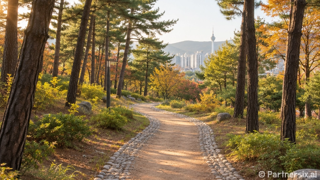 도심 속 맨발걷기 명소 관평동 숲길