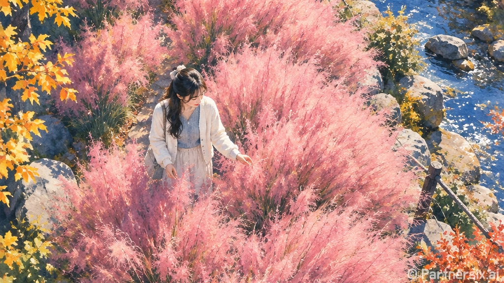 대전 가을 명소, 현대프리미엄아울렛 핑크뮬리 정원