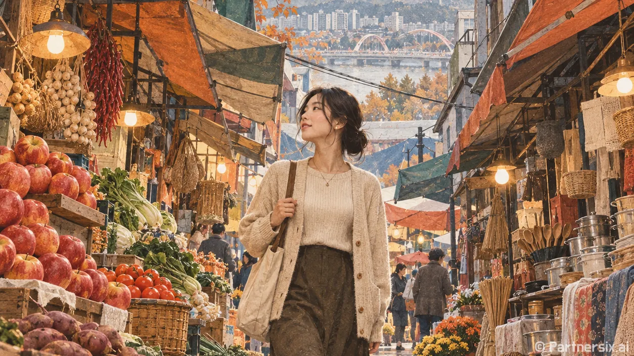오류전통시장 먹거리 산책