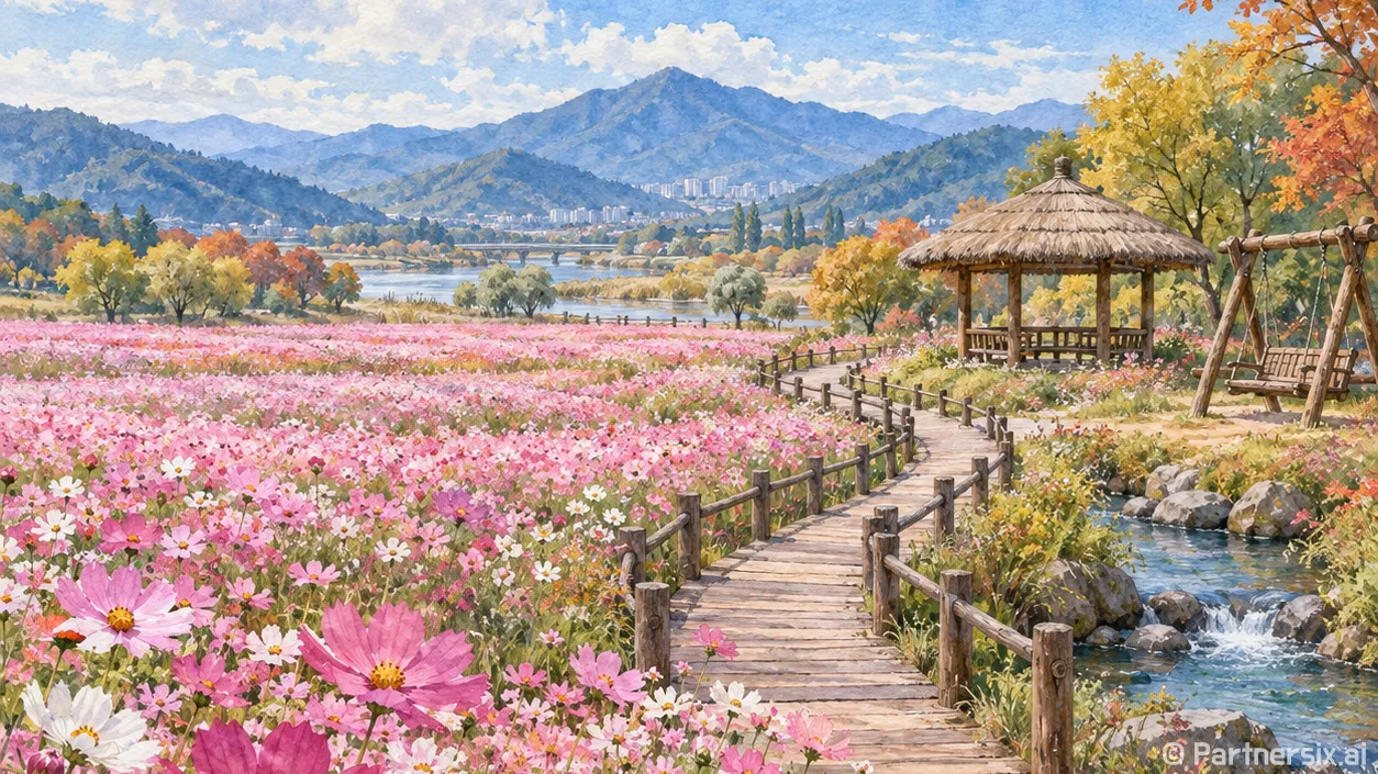 장동에 펼쳐진 꽃물결