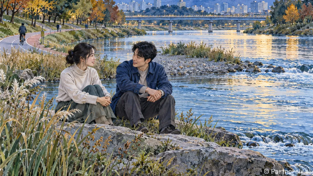 강물 위 드론 뜨는…
