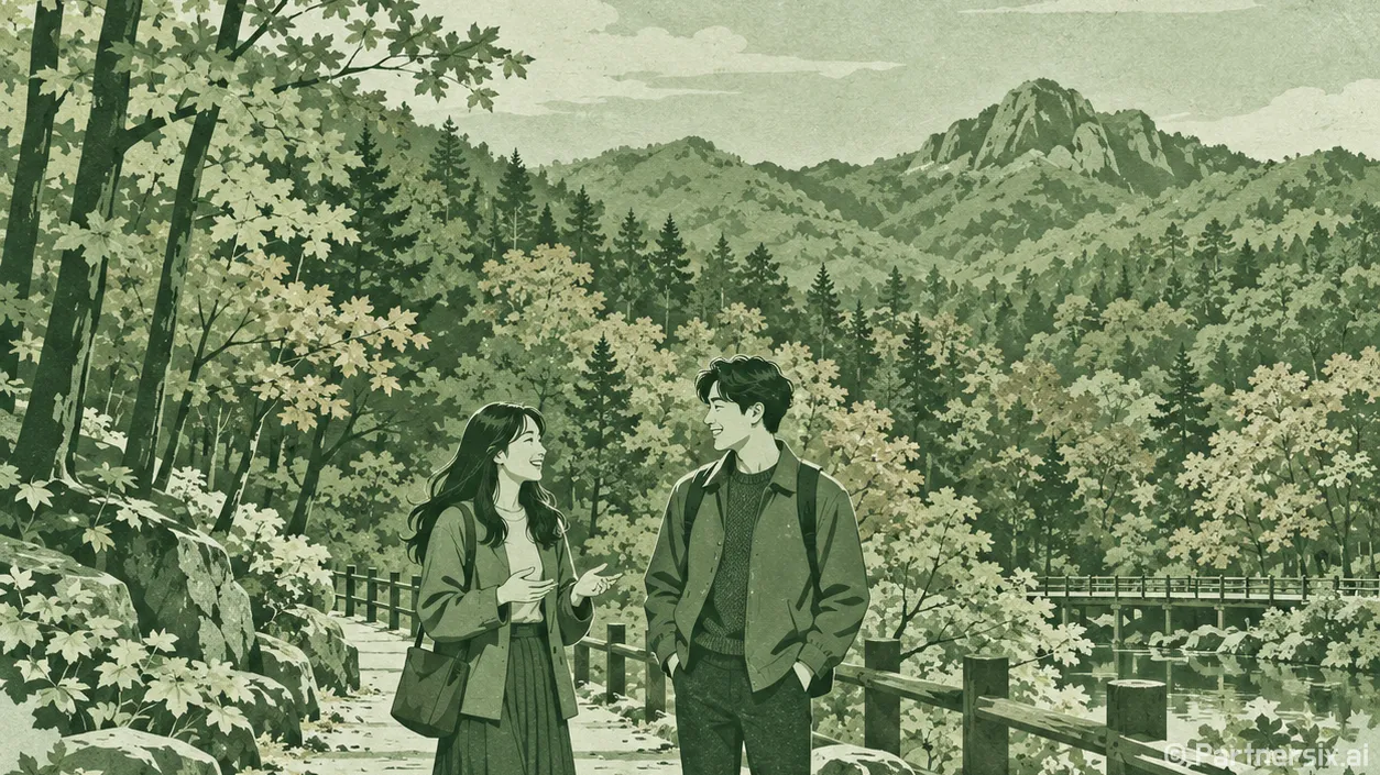빗속에서 만난 중구의 숲