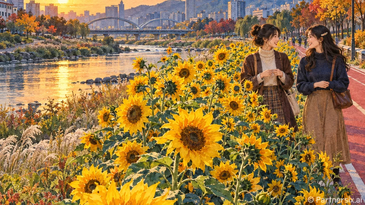 대전천 물들인 해바…