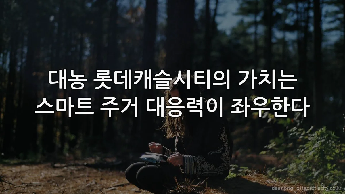 대농 롯데캐슬시티의 가치는 스마트 주거 대응력이 좌우한다