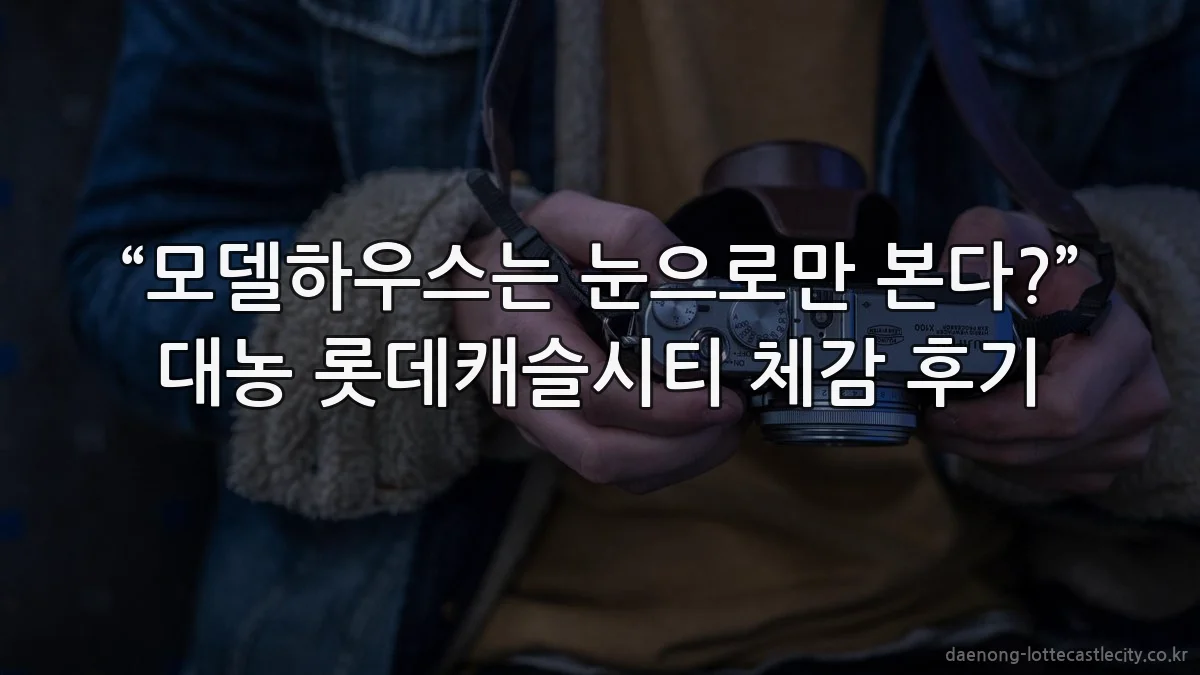 “모델하우스는 눈으로만 본다?” 대농 롯데캐슬시티 체감 후기