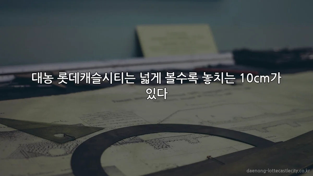 대농 롯데캐슬시티는 넓게 볼수록 놓치는 10cm가 있다