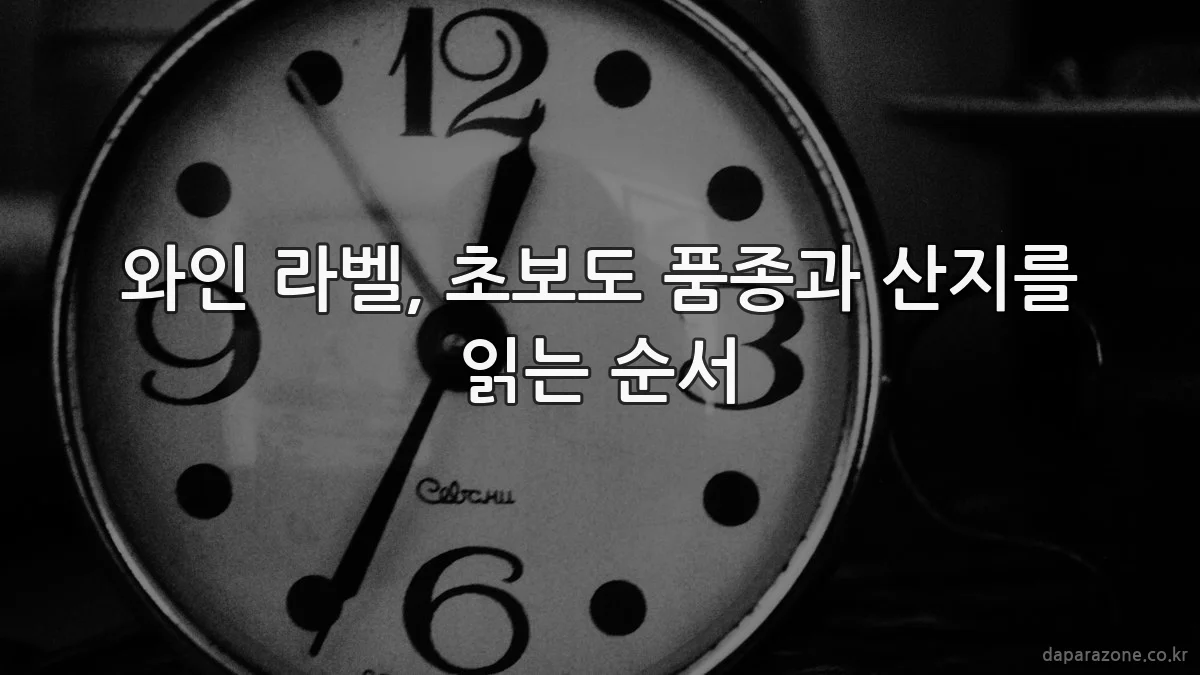 와인 라벨, 초보도 품종과 산지를 읽는 순서