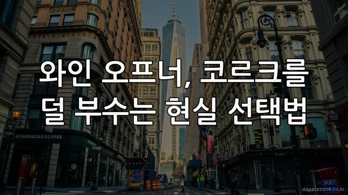와인 오프너, 코르크를 덜 부수는 현실 선택법