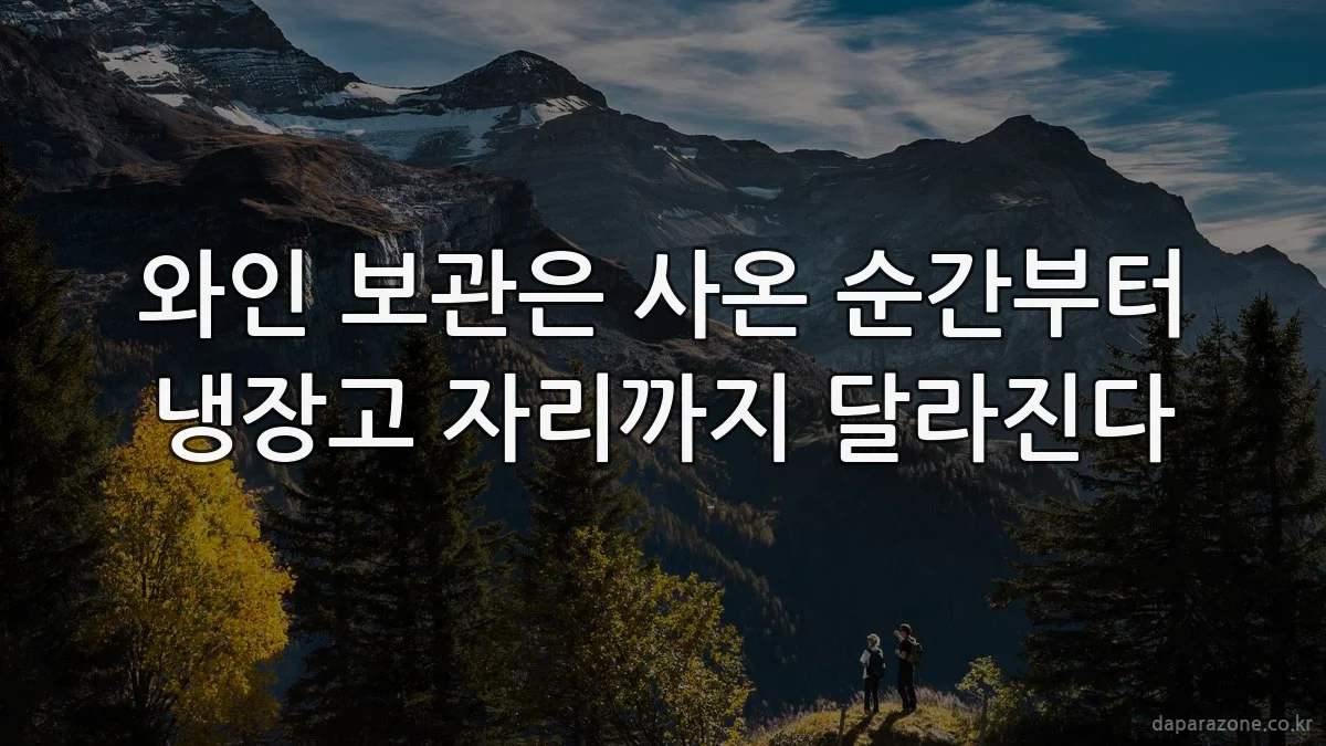 와인 보관은 사온 순간부터 냉장고 자리까지 달라진다