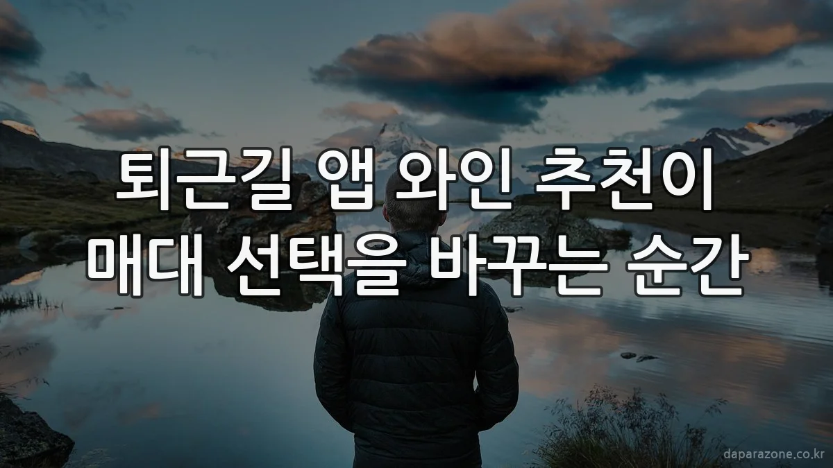 퇴근길 앱 와인 추천이 매대 선택을 바꾸는 순간
