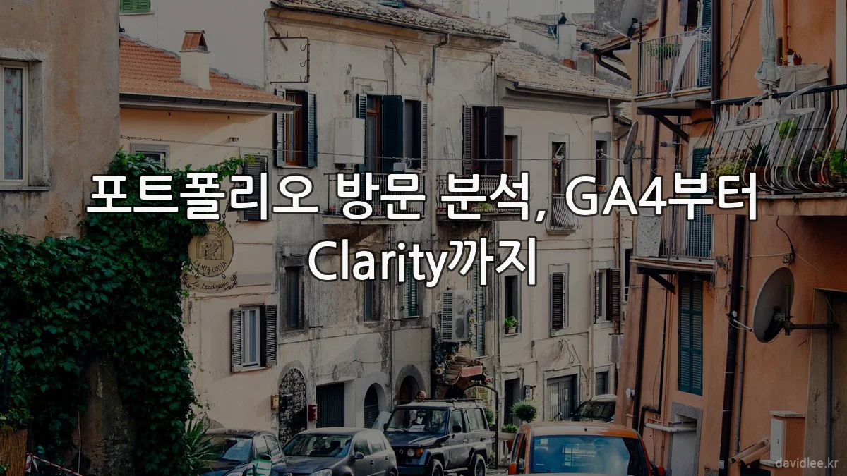 포트폴리오 방문 분석, GA4부터 Clarity까지