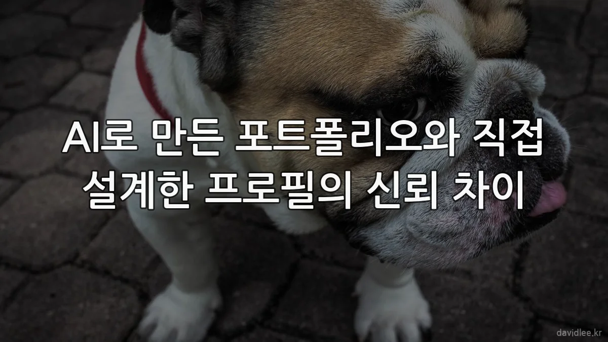 AI로 만든 포트폴리오와 직접 설계한 프로필의 신뢰 차이