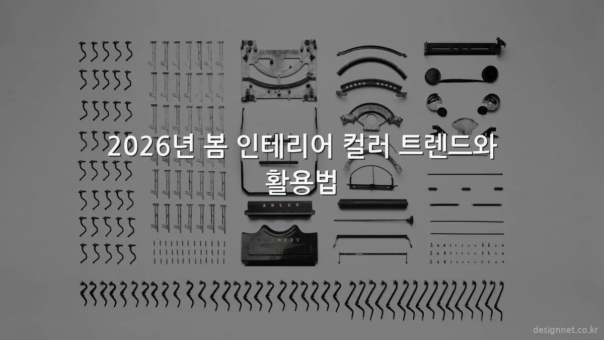 2026년 봄 인테리어 컬러 트렌드와 활용법