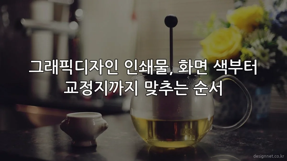 그래픽디자인 인쇄물, 화면 색부터 교정지까지 맞추는 순서