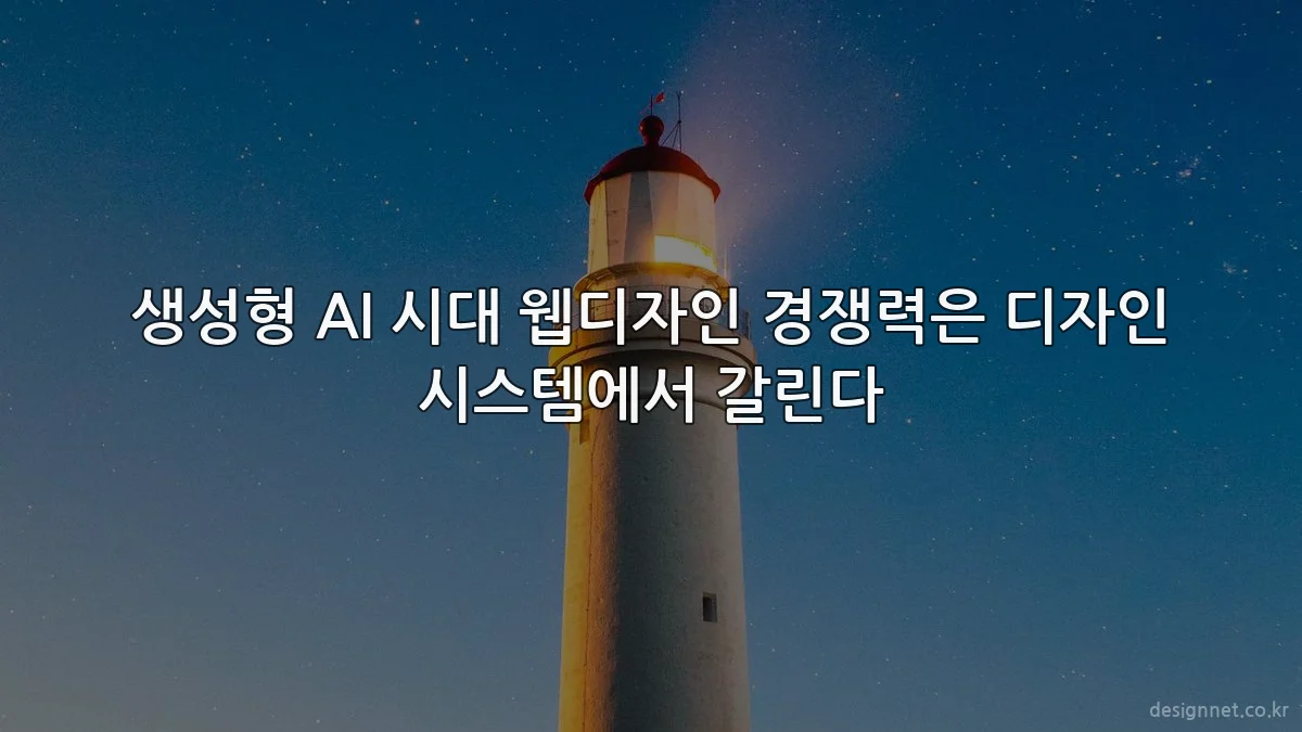 생성형 AI 시대 웹디자인 경쟁력은 디자인 시스템에서 갈린다