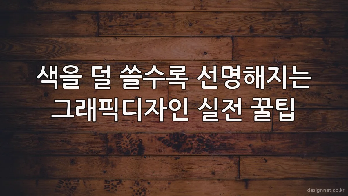 색을 덜 쓸수록 선명해지는 그래픽디자인 실전 꿀팁