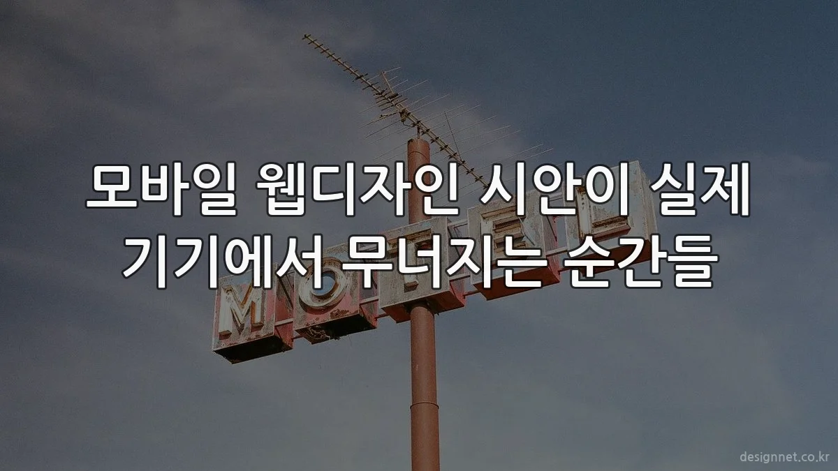 모바일 웹디자인 시안이 실제 기기에서 무너지는 순간들