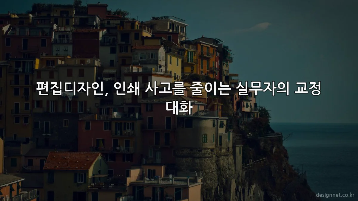 편집디자인, 인쇄 사고를 줄이는 실무자의 교정 대화
